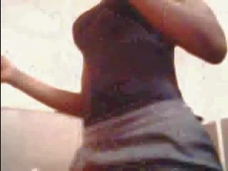 흑단 소녀 와 큰 가슴 연극 에 웹캠 비디오