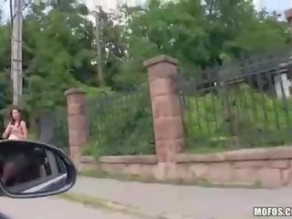 Hot teen hitchhiked and fucked in public