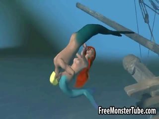 3d trochę mermaid laska dostaje pieprzony ciężko podwodne