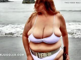 Huge Tits BBW goddess Emerges from the Sea: Free HD dirty clip c5