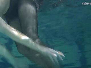 Lozhkova in See Through Shorts in the Pool: Free HD xxx video 35