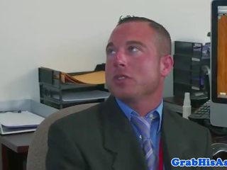 Ofis sub gets anally dildoed and fucked