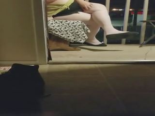 المرأة الجميلة كبيرة في ممزق جوارب طويلة shoeplay, حر عالية الوضوح جنس فيلم 8b
