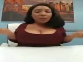 Big Titty Ebony Jiggling Boobs in Office, dirty clip a7