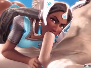 Provocative Overwatch Heroes Give Blowjobs and Fuck Hard: sex film d7