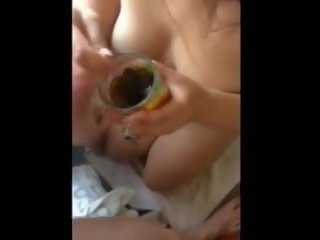 Russian schoolgirl Drinks Coffee with Cream, x rated video e7