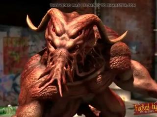 Lascivious demon strikes 再次 怪物 無盡 3d: 免費 x 額定 視頻 dc
