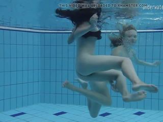 Two tremendous Lesbians in the Pool Loving Eachother: Free x rated video 42